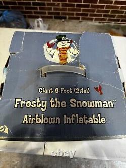 VTG 8 foot tall Gemmy Frosty the Snowman Inflatable 2002 Vintage Warner Brothers