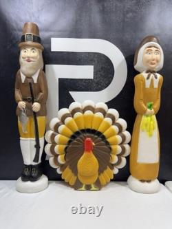 VTG Don Featherstone Thanksgiving Blow Molds Pilgrims Turkey Set VTG Don Featherstone Thanksgiving Blow Molds Pilgrims Turkey Set