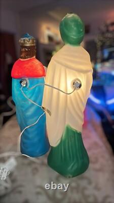 VTG Empire Nativity Set 10 Piece 17-22 Christmas Lighted Blow Mold Working Read
