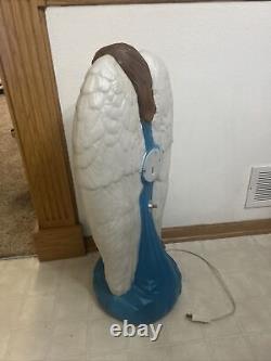 VTG GENERAL FOAM Blue ANGEL CHRISTMAS Blow Mold WithCord 31 Tall NATIVITY