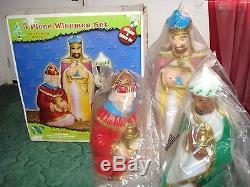 VTG GENERAL FOAM XMAS BLOWMOLDS 3 WISE MEN EXCEPTIONAL CONDITION withBOX