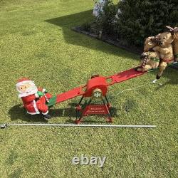VTG Gemmy 2008 Christmas Teeter Totter Santa & Reindeer With Box RARE Works! Read VTG Gemmy 2008 Christmas Teeter Totter Santa & Reindeer With Box RARE Works! Read