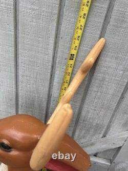 VTG General Foam Plastics Blow Mold Santa in Sleigh withReindeer @READ@ NO SHIP