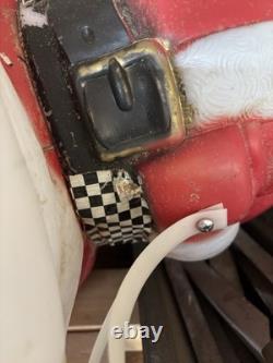 VTG General Foam Plastics Blow Mold Santa in Sleigh withReindeer @READ@ NO SHIP
