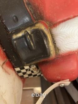VTG General Foam Plastics Blow Mold Santa in Sleigh withReindeer @READ@ NO SHIP