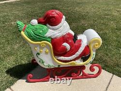 VTG Grand Venture Santa Claus Presents Sleigh Christmas Blow Mold LOCAL PICKUP