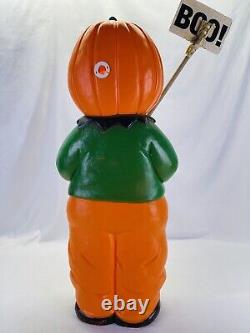 VTG Halloween Blow Mold Pumpkin Don Featherstone 31 Tall Scarecrow Goblin 1995