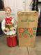 Vtg Poloron Xmas Blow Mold Choir Caroler Blonde Boy 49tall Org Box Life-size