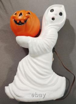 VTG RUNNING GHOST With JACK O LANTERN PUMPKIN HALLOWEEN 13 BLOW MOLD General Foam