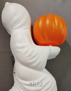 VTG RUNNING GHOST With JACK O LANTERN PUMPKIN HALLOWEEN 13 BLOW MOLD General Foam