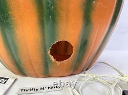 VTG TPI Halloween Blow Mold 28 Jack-O'-Lantern with Black Cat in Pumpkin