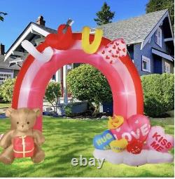 Valentine's Day Teddy Bear & Candy Hearts Love Archway Airblown Inflatable Yard
