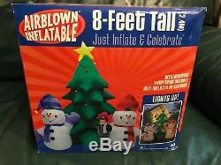 Very Rare New In Box 2004 Gemmy Inflatable 8 Foot Snowmen/christmas Tree