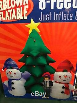 Very Rare New In Box 2004 Gemmy Inflatable 8 Foot Snowmen/christmas Tree