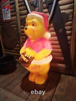 Very Rare Vintage Winnie The Pooh 43 Blow Mold Holiday Christmas Yard Decor