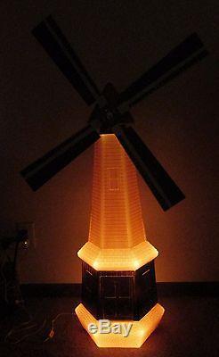 Very Rare Vtg Working Windmill Blow Mold Light Lamp Nib 37 Lawnware Blowmold