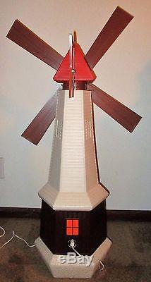 Very Rare Vtg Working Windmill Blow Mold Light Lamp Nib 37 Lawnware Blowmold