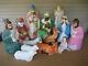 Vintage 13 Piece Blow Mold Nativity Set Empire Outdoor Lighted