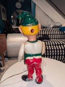 Vintage 1950s/1960s Union Products Elf Christmas Blow Mold 22 Tall