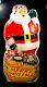 Vintage 1959 Noma Lighted Santa Claus Blow Mold 4 Ft X 2 Ft Nice Look & Read