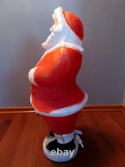 Vintage 1960's Beco Xmas Lighted Red Belt Santa Claus Blow Mold 31- RARE