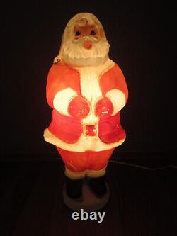 Vintage 1960's Beco Xmas Lighted Red Belt Santa Claus Blow Mold 31- RARE