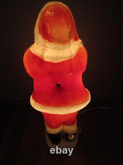 Vintage 1960's Beco Xmas Lighted Red Belt Santa Claus Blow Mold 31- RARE