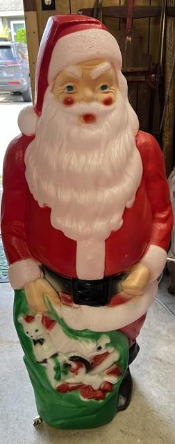 Vintage 1960's Blow Mold Lighted Santa 46