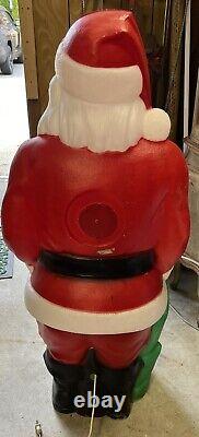 Vintage 1960's Blow Mold Lighted Santa 46