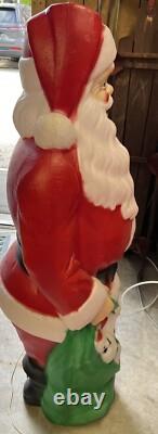 Vintage 1960's Blow Mold Lighted Santa 46