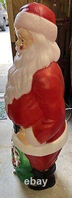 Vintage 1960's Blow Mold Lighted Santa 46