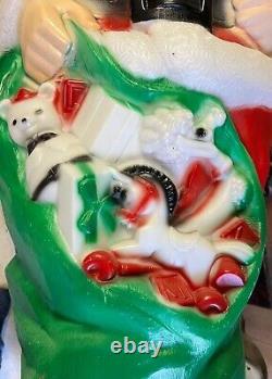 Vintage 1960's Blow Mold Lighted Santa 46
