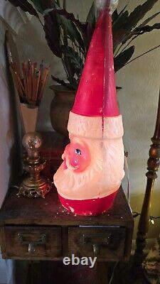 Vintage 1960's Rare Christmas Beco Santa Blow Mold Tall Pointed Hat 21