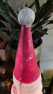 Vintage 1960's Rare Christmas Beco Santa Blow Mold Tall Pointed Hat 21