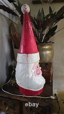 Vintage 1960's Rare Christmas Beco Santa Blow Mold Tall Pointed Hat 21