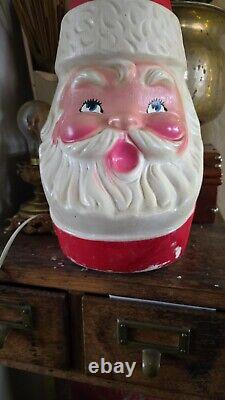 Vintage 1960's Rare Christmas Beco Santa Blow Mold Tall Pointed Hat 21