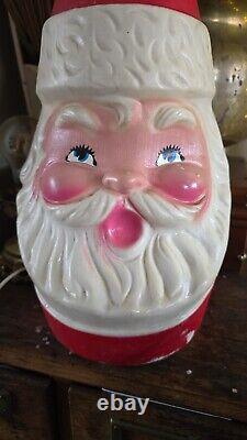 Vintage 1960's Rare Christmas Beco Santa Blow Mold Tall Pointed Hat 21