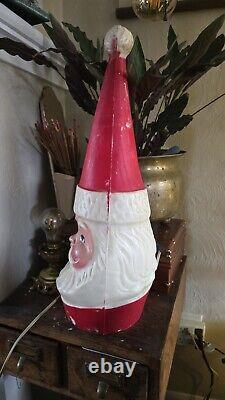 Vintage 1960's Rare Christmas Beco Santa Blow Mold Tall Pointed Hat 21