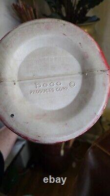 Vintage 1960's Rare Christmas Beco Santa Blow Mold Tall Pointed Hat 21