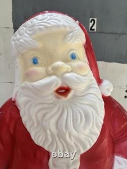 Vintage 1960s Large 5' Santa Clause Blow Mold Foam Light Up Seasonal Decoration Vintage 1960s Large 5' Santa Clause Blow Mold Foam Light Up Seasonal Decoration