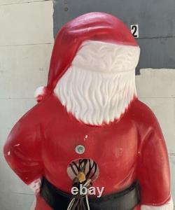 Vintage 1960s Large 5' Santa Clause Blow Mold Foam Light Up Seasonal Decoration Vintage 1960s Large 5' Santa Clause Blow Mold Foam Light Up Seasonal Decoration