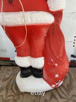Vintage 1960s Large 5' Santa Clause Blow Mold Foam Light Up Seasonal Decoration Vintage 1960s Large 5' Santa Clause Blow Mold Foam Light Up Seasonal Decoration