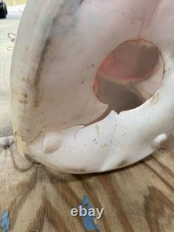 Vintage 1960s Large 5' Santa Clause Blow Mold Foam Light Up Seasonal Decoration Vintage 1960s Large 5' Santa Clause Blow Mold Foam Light Up Seasonal Decoration