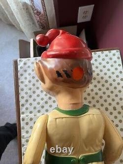 Vintage 1960s Union Products Elf Christmas Blow Mold 22 Tall RARE MAKE OFFERS