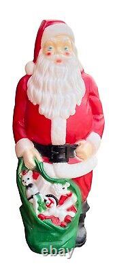 Vintage 1968 Empire Blow-Mold 46-inch Giant Santa, Christmas Light-up Lawn Santa