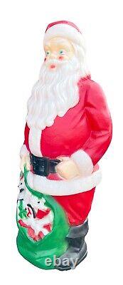 Vintage 1968 Empire Blow-Mold 46-inch Giant Santa, Christmas Light-up Lawn Santa