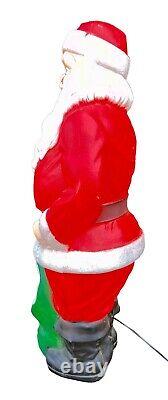 Vintage 1968 Empire Blow-Mold 46-inch Giant Santa, Christmas Light-up Lawn Santa