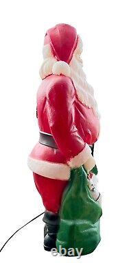 Vintage 1968 Empire Blow-Mold 46-inch Giant Santa, Christmas Light-up Lawn Santa