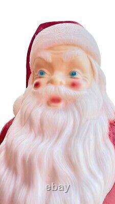 Vintage 1968 Empire Blow-Mold 46-inch Giant Santa, Christmas Light-up Lawn Santa