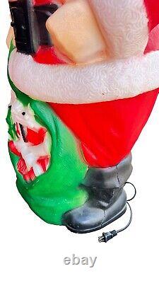 Vintage 1968 Empire Blow-Mold 46-inch Giant Santa, Christmas Light-up Lawn Santa